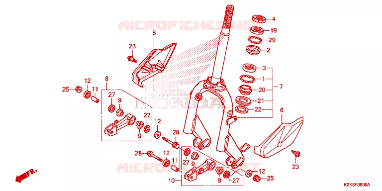 FOURCHE Honda SCOOTER 110 DIO 2012  SCV110FC