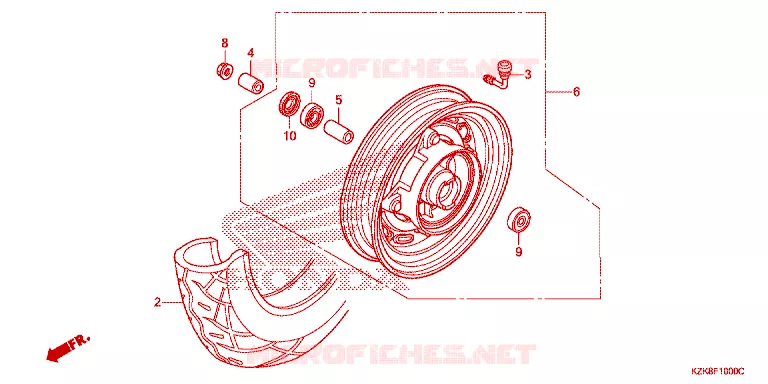 ROUE AVANT Honda SCOOTER 110 DIO 2014  SCV110FD