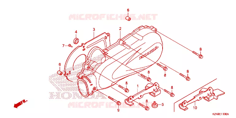 COUVERCLE GAUCHE Honda SCOOTER 110 DIO 2015  SCV110FF