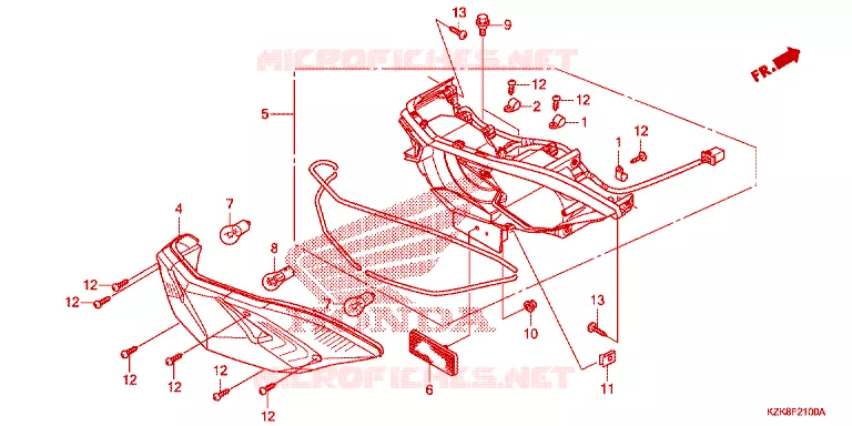 FEUX ARRIERE Honda SCOOTER 110 DIO 2018  SCV110FH