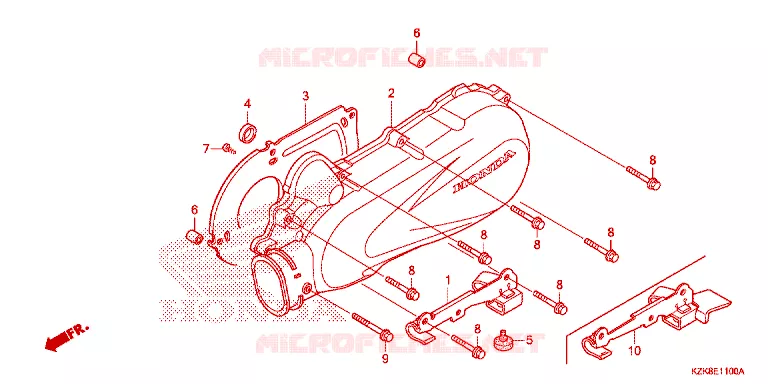 COUVERCLE GAUCHE Honda SCOOTER 110 DIO 2017  SCV110FH