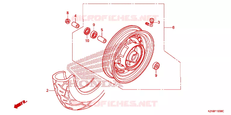 ROUE AVANT Honda SCOOTER 110 DIO 2017  SCV110FH