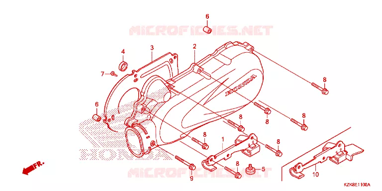 COUVERCLE GAUCHE Honda SCOOTER 110 DIO 2018  SCV110FH