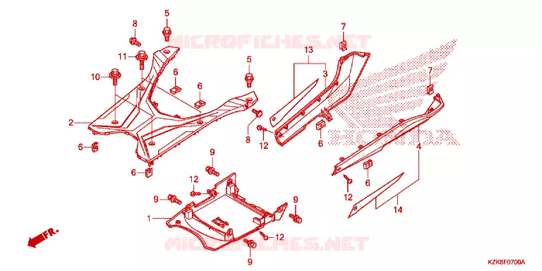 MARCHE PIEDS Honda SCOOTER 110 DIO 2018  SCV110FH