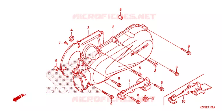 COUVERCLE GAUCHE Honda SCOOTER 110 DIO 2019  SCV110FK