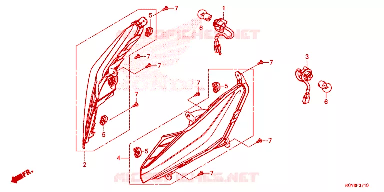 CLIGNOTANT AVANT Honda SCOOTER 110 DIO 2020  SCV110FL