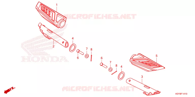 REPOSE PIED Honda SCOOTER 110 DIO 2020  SCV110FL