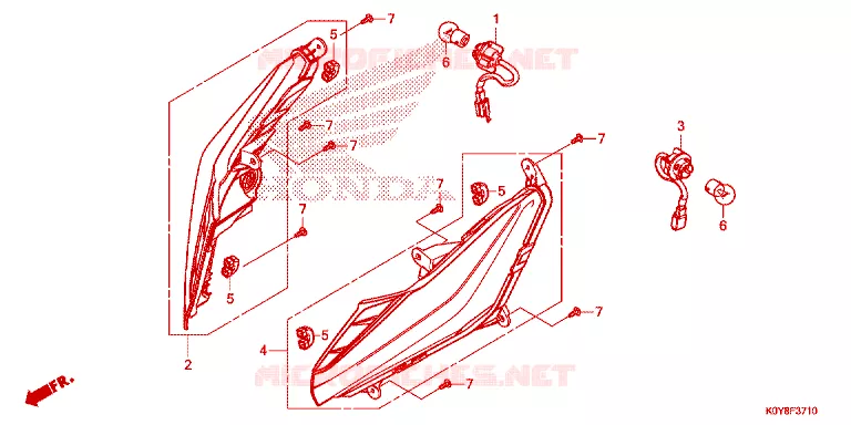 CLIGNOTANT AVANT Honda SCOOTER 110 DIO 2020  SCV110FL