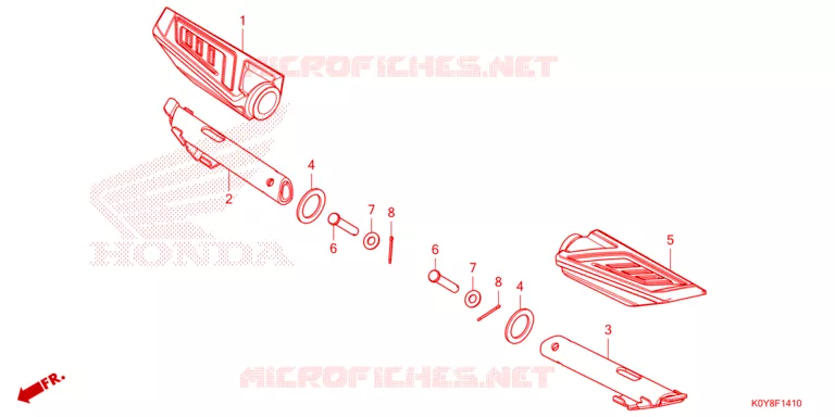 REPOSE PIED Honda SCOOTER 110 DIO 2021  SCV110FL