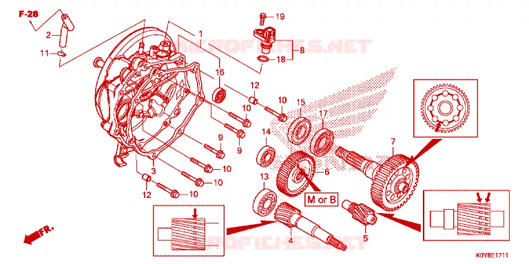 BOITE DE VITESSES Honda SCOOTER 110 DIO 2021  SCV110FM