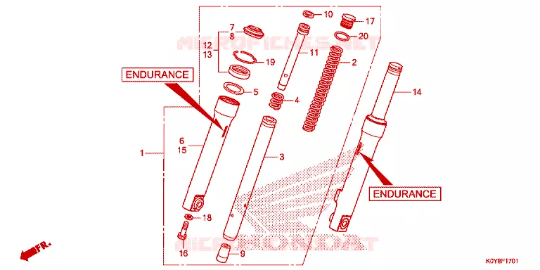FOURCHE Honda SCOOTER 110 DIO 2022  SCV110FM