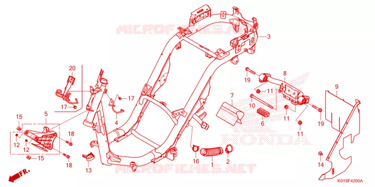 CADRE Honda SCOOTER 110 DIO 2023  SCV110FP