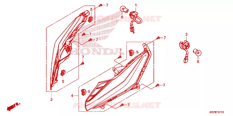 CLIGNOTANT AVANT Honda SCOOTER 110 DIO 2023  SCV110FP
