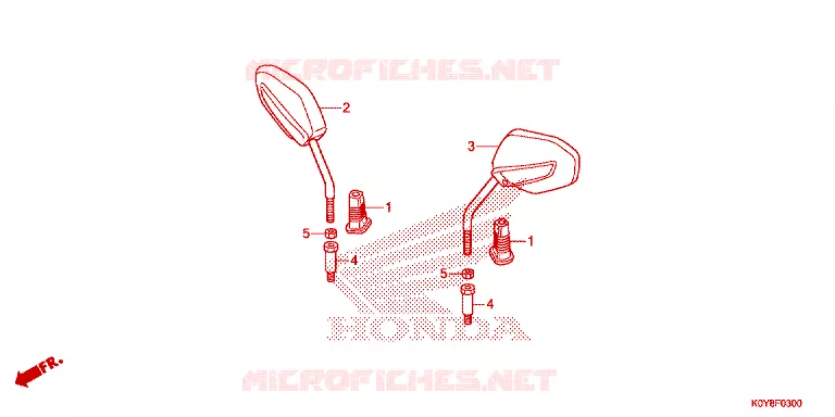 RETROVISEUR Honda SCOOTER 110 DIO 2023  SCV110FP