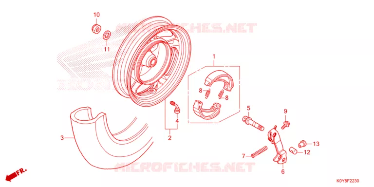 ROUE ARRIERE Honda SCOOTER 110 DIO 2023  SCV110FP