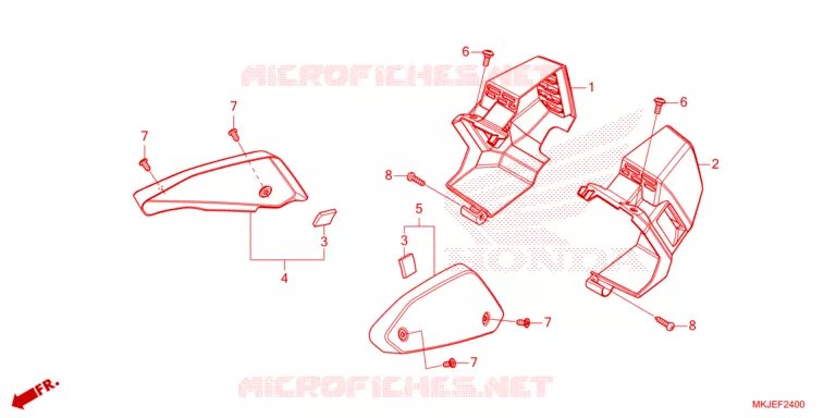 COUVERCLE LATERAL Honda MOTO 1000 CB 2023  CB1000RAP