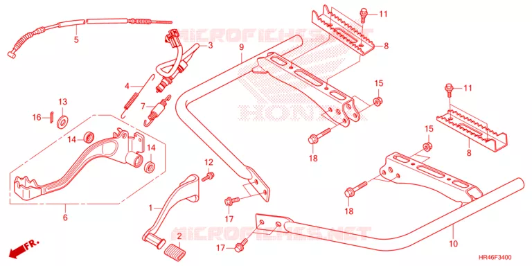 PEDALE - REPOSE PIED Honda ATV 520 FOURTRAX 2023  TRX520FE2P