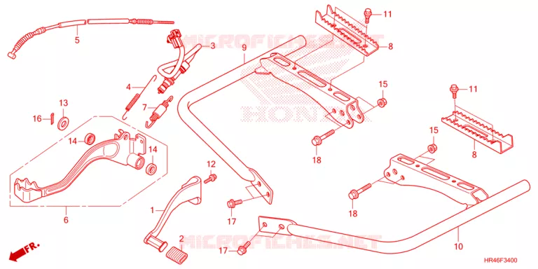 PEDALE - REPOSE PIED Honda ATV 520 FOURTRAX 2023  TRX520FM2P