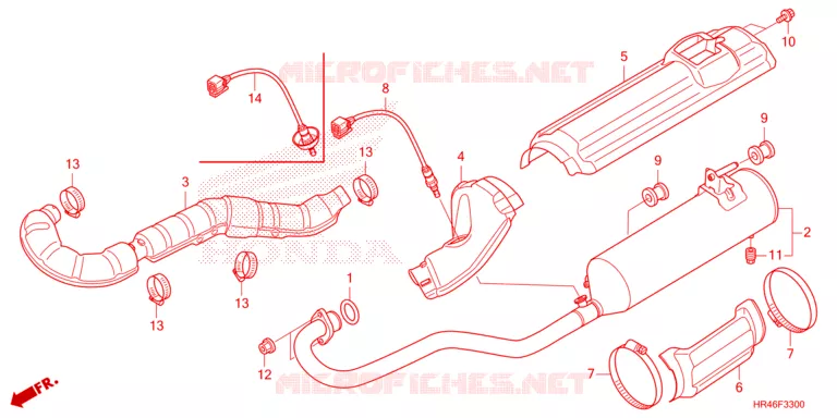 SILENCIEUX D'ECHAPPEMENT Honda ATV 520 FOURTRAX 2023  TRX520FM2P