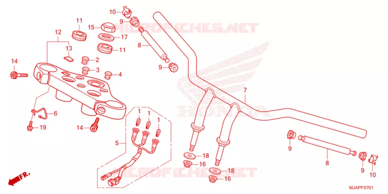 GUIDON Honda MOTO 750 SHADOW 2023  VT750C2BP