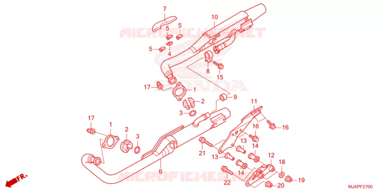SILENCIEUX D'ECHAPPEMENT Honda MOTO 750 SHADOW 2023  VT750CP
