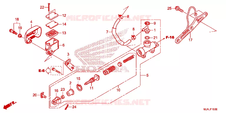 MAITRE CYLINDRE DE FREIN ARRIERE Honda MOTO 750 SHADOW 2022  VT750CSN