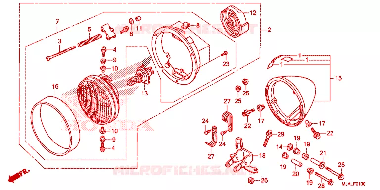 PHARE Honda MOTO 750 SHADOW 2022  VT750CSN
