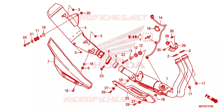 SILENCIEUX D'ECHAPPEMENT Honda MOTO 500 CB 2023  CB500FAP