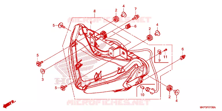 PHARE Honda MOTO 500 CBR 2023  CBR500RAP