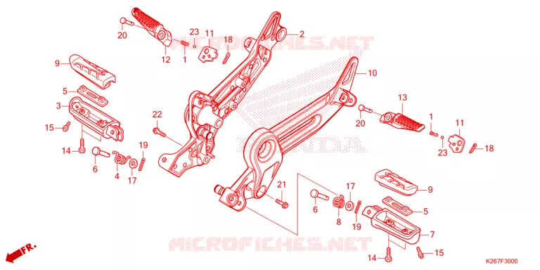 REPOSE PIED Honda MOTO 125 MSX 2023  MSX125AP