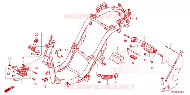 CADRE Honda SCOOTER 110 DIO 2023  SCV110FP