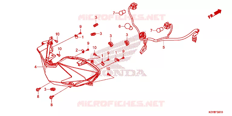FEUX ARRIERE Honda SCOOTER 110 DIO 2023  SCV110FP
