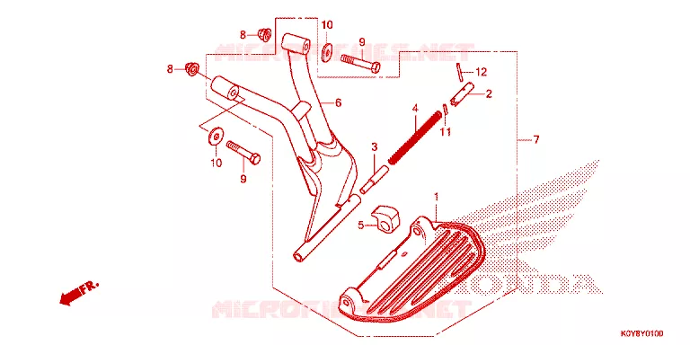 REPOSE PIED Honda SCOOTER 110 DIO 2023  SCV110FP