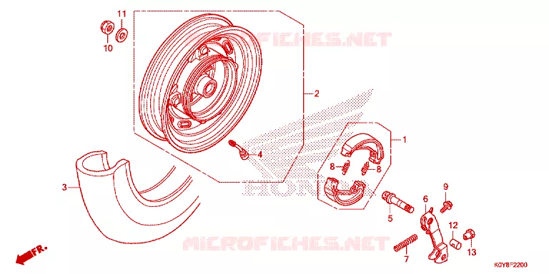 ROUE ARRIERE Honda SCOOTER 110 DIO 2023  SCV110FP
