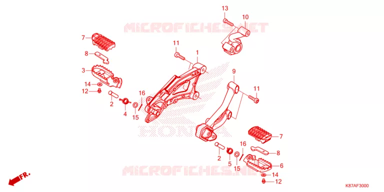 REPOSE PIED Honda MOTO 500 REBEL 2023  CMX300AP