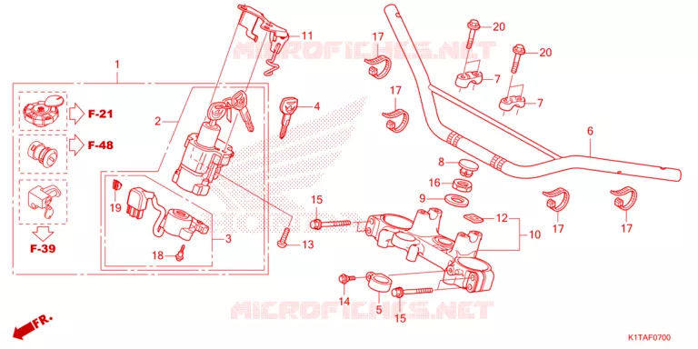 GUIDON - TE DE FOURCHE Honda MOTO 300 CRF 2023  CRF300LDAP