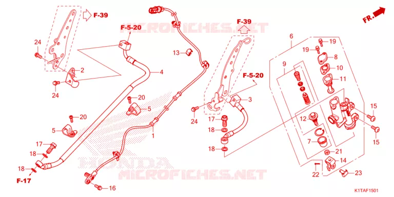 MAITRE CYLINDRE DE FREIN ARRIERE Honda MOTO 300 CRF 2023  CRF300LRAP