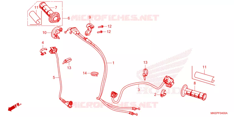 COMMODO - LEVIER - CABLE Honda MOTO 450 CRF 2023  CRF450RP_S