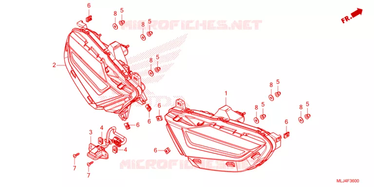 FEUX ARRIERE Honda MOTO 1300 VT 2023  VT1300CXAP