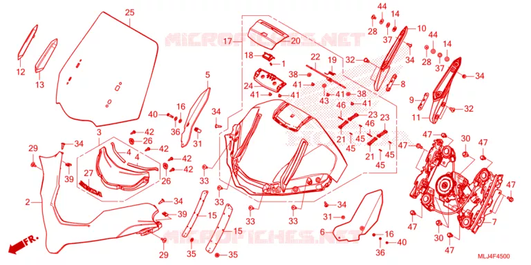 PARE-BRISE Honda MOTO 1300 VT 2023  VT1300CXAP