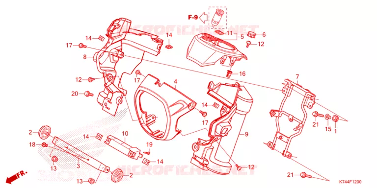 COUVERCLE PHARE / COUVERCLE FOURCHE AVANT Honda MOTO 110 NAVI 2024  NVA110BP_A