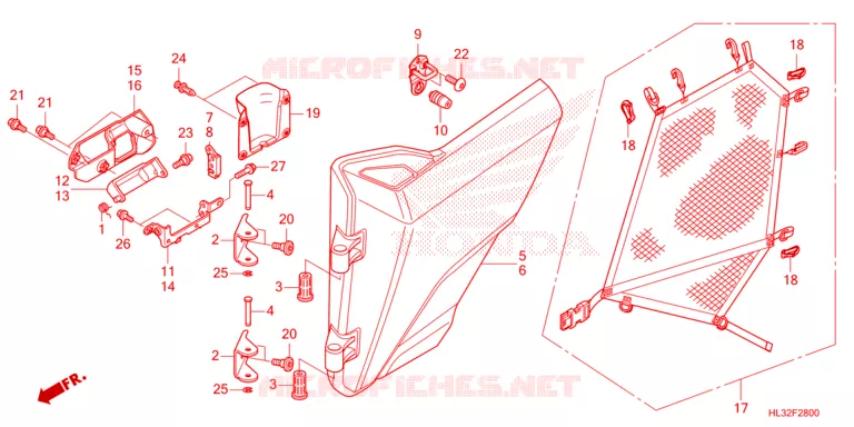 PORTE AVANT Honda ATV 700 PIONEER 2023  SXS700M2DP