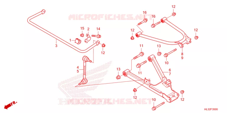 BRAS ARRIERE Honda ATV 700 PIONEER 2023  SXS700M2DP