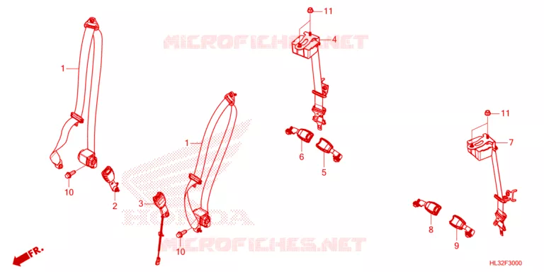 CEINTURE DE SECURITE Honda ATV 700 PIONEER 2023  SXS700M2DP