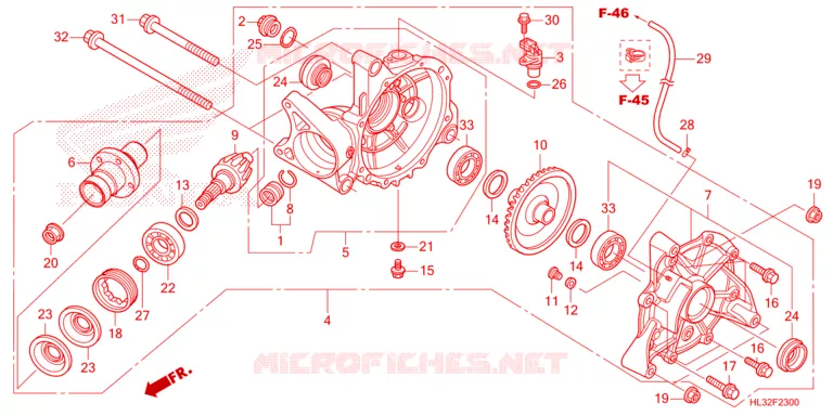 ENGRENAGE FINAL ARRIERE Honda ATV 700 PIONEER 2023  SXS700M2DP