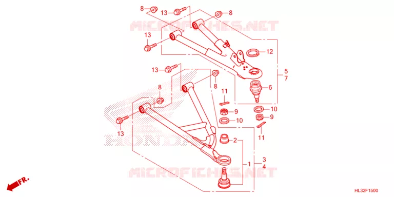 TRIANGLES AVANT Honda ATV 700 PIONEER 2023  SXS700M2DP