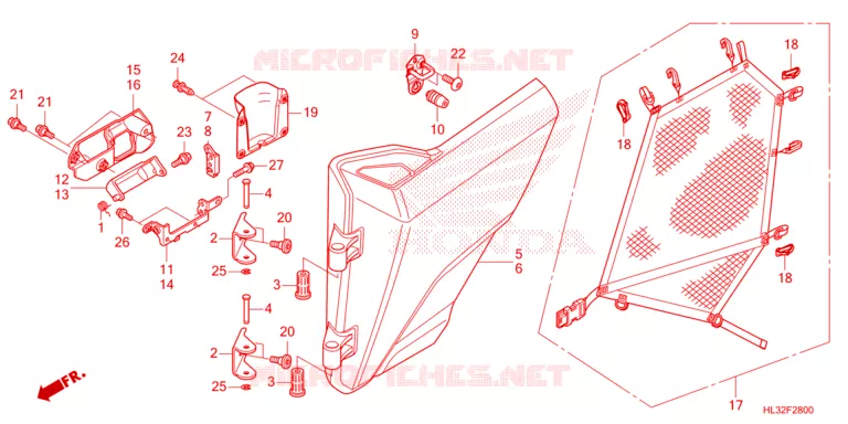 PORTE AVANT Honda ATV 700 PIONEER 2023  SXS700M2DP