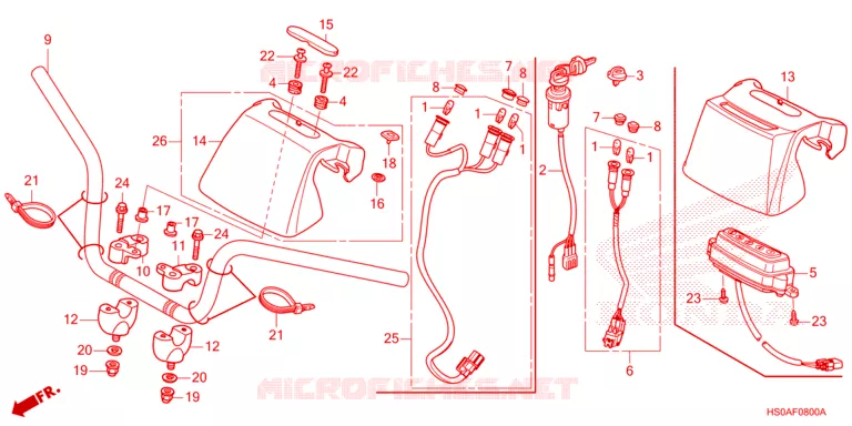 GUIDON Honda ATV 250 FOURTRAX 2023  TRX250TM1P
