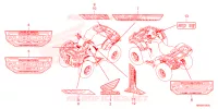 AUTOCOLLANTS pour Honda FOURTRAX 520 FOREMAN RUBICON DCT EPS DELUXE de 2023