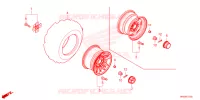 ROUE ARRIERE pour Honda FOURTRAX 520 FOREMAN RUBICON DCT EPS DELUXE de 2023